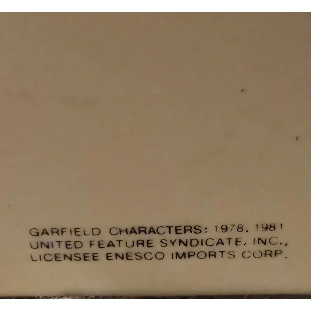 Vintage 1981 Garfield Santa Claus North‎ Pole Envelope Christmas Ornament Odie